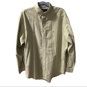 Green Polo Shirt with Embroidered Horseman 16 1/2 34/35 Yarmouth 100 % cotton